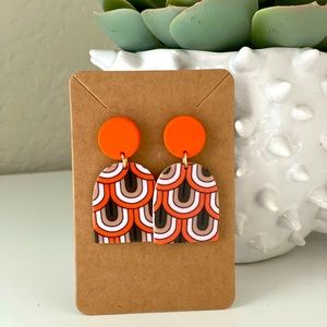 Vintage 70s Vibe Art Deco Earrings